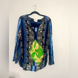 Blue business casual Top | Large | The Morgan Factory